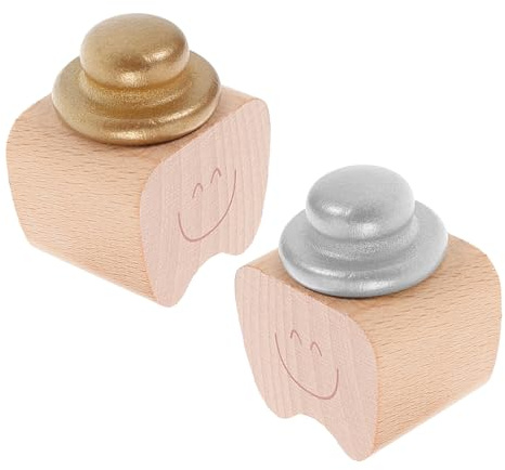 JOINPAYA 2 Stück Milchzahnbox Holz für Kinder Aufbewahrungsbehälter für Erinnerungsetui für Babyzähne Niedliches Design Besonderes für Neugeborene
