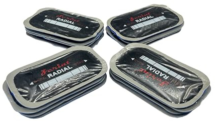 ZERINT 16 Stück 76 x 45 mm Reifenpannen-Reparaturflicken für Fahrzeuge in Auto, LKW, Bus, Traktor und Landwirtschaft