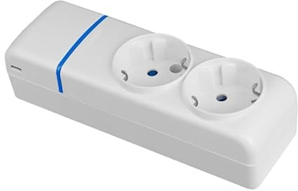 Mehrfachsteckdose, 2 Steckdosen ohne Kabel, ideal für den Anschluss mehrerer Geräte mit Sicherheit