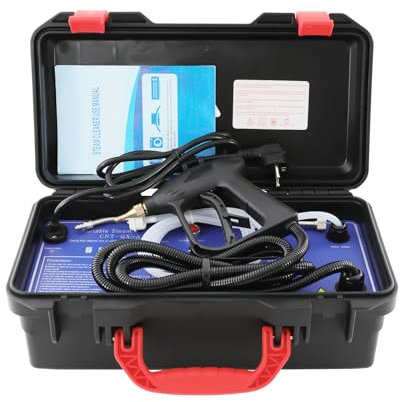 Limpiador a vapor portátil de 3000 W, dos modos de limpieza, limpiador a vapor multiusos 3-3,5 Pa, limpiador a vapor de mano, para fregaderos de cocina, muebles y cuidado del coche, etc., color negro