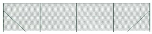 Maschendrahtzaun 1,6x10 m mit Bodenflansch – Grünes Sichtschutzzaun für Garten, Terrasse & Grundstück – Stabil, Witterungsbeständig & Einfach zu Montieren