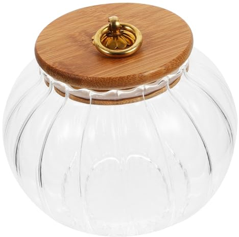 Luxshiny Barattolo Ermetico Vetro da Forma Contenitore per Tè e Snack Design con Rimovibile per Conservare Alimenti Secchi e Decorare La Casa