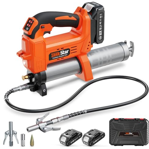 TaskStar Upgraded Electric Grease Gun with Auto Grease Volume Control