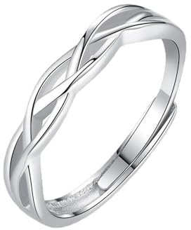 Ticome Silver Thumb Rings for Women,Adjustable Double Layered Cross Smooth Hollow Jewelry, Fashionable Minimalist Jewelry Accessories, Multifunctional Women's Silver Ring