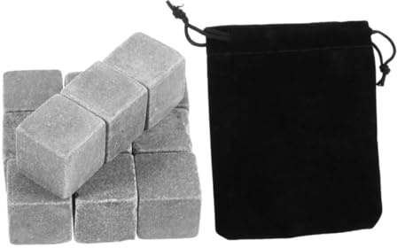 Cabilock 12 Pièces Marbre Réutilisables Glaçons sans Glace Conservent Goût Original Refroidissement Rapide pour Vin et Whisky Cadeau Fête