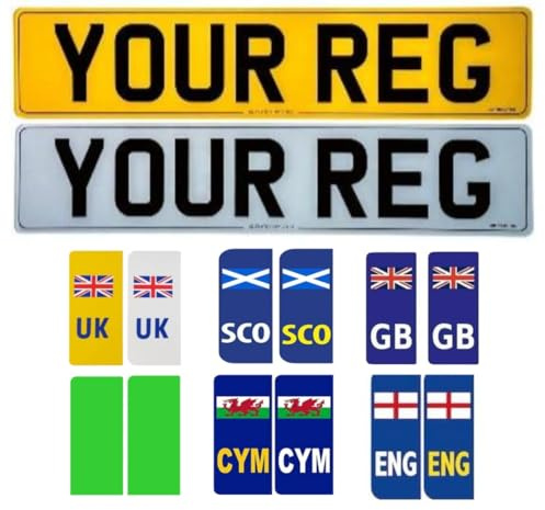 UK Acrylic Plates | 2D | 3D | 4D | 4D Gel UK Rear/Front/Pair for Automotive, Home Use/Outdoor Use