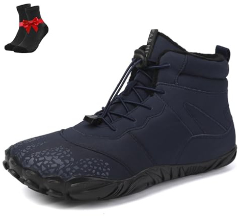Pumio Hike Winter Barefoot Shoes,Non-Slip Waterproof Hiking Boots,Women Men Wide Toe Box Winter Trainer for Trekking Climbing