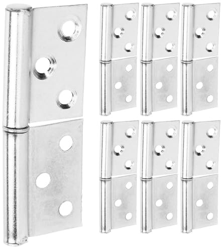 MAGICLULU Charnières en Acier Inoxydable 304 Amovibles 2,5 Pouces, Lot de 12 Pièces, Charnières à Drapeau Robustes pour Portes Moustiquaires et Meubles, Adaptées aux Portes D'armoires