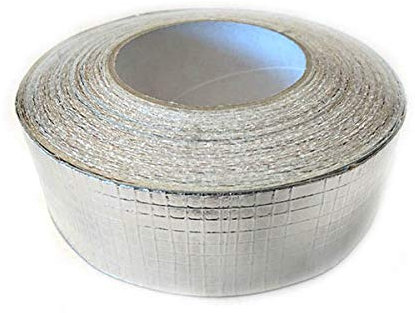 nastro adesivo alluminio rinforzato RETINATO 45mt x 50mm supporto carta