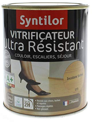 Syntilor - Vitrificateur Parquet Ultra Résistant Incolore Ultra Mat 0,75L