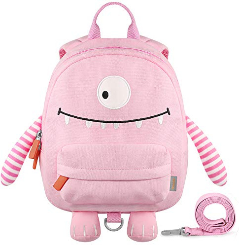 GAGAKU Kinderrucksack mit Brustgurt Mini Cartoon Kinder Rucksack Kleinkind für 2-5 Jahre Mädchen Jungen Tagesrucksack - Rose