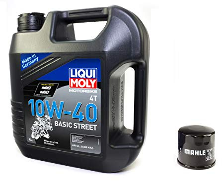 Motoröl Set mineralisch 10W40 4 Liter + Ölfilter MF138 für Aprilia B M W Cagiva Ducati H o n d a Kawasa ki MZ/MUZ Sachs S u z u k i Pegaso F 650 650 848 848 749 749