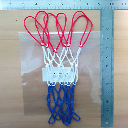 Small Replacement Net for Mini Basketball Hoop, Fits 6 Loops, 8-10.25 Rims, All Weather Anti Whip