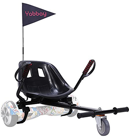 Fastvert Umweltfreundlich Hoverboard Sitz mit Sicherheitsflagge & Handguard – Kompatibel mit 6.5'', 8'', 8.5'', 10'' Hoverboards – Sicheres & Spaßiges Fahrvergnügen für Kinder und Teenager!