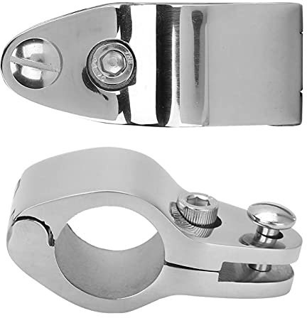 2 Stück Bootsbacken mit Scharnier Edelstahl Boot Marine Scharnieroberteil Backengleiter-Hardware-Beschläge(32 mm)