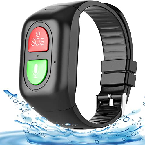 Elderly Alarm Reminder Smart Watch with SOS Emergency Button Wristband Fall Alert Detection GPS Location Tracking Voice Call Body Temperature Measurement Best Gifts for Elderly Mom