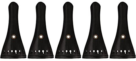 Violine Ersatzteile Saitenhalter Für 4/4-Geige, 6 Saiten, Ebenholz, Für Akustisches Öl, Violine Und Elektrische Silent-Violine, Werkzeugzubehör (Color : 5PCS)