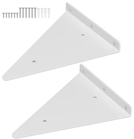 Schwebende Regalhalterungen, 2 Stück Unsichtbare Metall Regal Halterung Schwerlastträger für Bücher- und Küchenregale 170mm*230mm (Weiß)