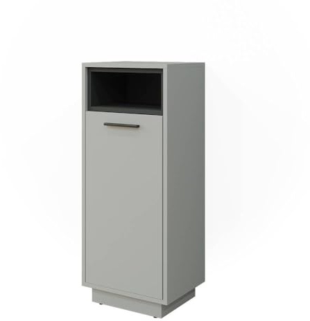 Vicco Midischrank Beatrice, Grau, 38 x 93 cm | zur Aufbewahrung im Bad kombinierbar mit Beatrice Serie