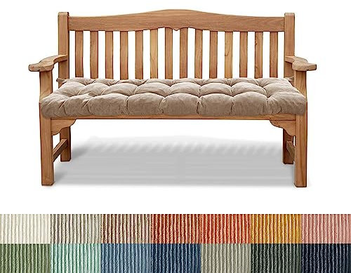 PHUSTJKL Bankauflage Bankkissen Stuhlkissen 180X50X6CM rutschfeste Gartenbankkissen Bankpolster Rückenkissen Schaukel Sitzkissen für Outdoor Indoor Gartenmöbel Terrasse Drinnen-Hellbraun