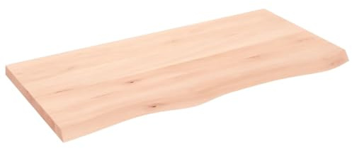 vidaXL Waschtischplatte 100x50x(2-4) cm Massivholz Unbehandelt