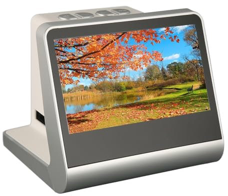 Cryfokt Digitaler Filmscanner, 14MP 22MP Sensor Film- und Diascanner mit HD-Farbbildschirm, Anschluss, Konvertierung von Dias und Filmen in Digitale Fotos für Computer und Laptops