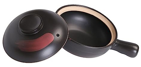 MAGICLULU Tontopf Kochtopf Mit Deckel Für Haushalt Als Suppentopf Und Kochtopf Für Küche Mit Griff Als Reistopf