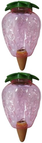POPETPOP 2pièces Distributeur Eau Automatique Plastique Forme Fraise Arrosage Facile pour Plantes Pot Dispositif Irrigation Créatif pour Jardinage Intérieur Et Extérieur
