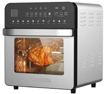 Prodotti alimentari essenziali e aiutanti familiari Friggitrice ad aria intelligente Friggitrice elettrica senza olio Friggitrice ad aria con doppio riscaldamento Tostapane Teglia 11 in 1 Forno d