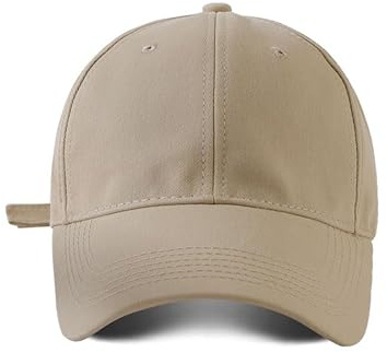 COTIDI Herren-Mütze, 100% Baumwolle, Baseballkappe, verstellbar, beige, One Size