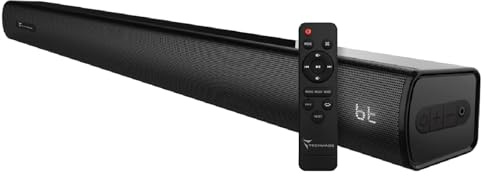 TECHMADE Soundbar TV 2.0 Bluetooth - Potenza Max 120W - Ingressi HDMI ARC/USB/AUX/Ottico - Audio Potente, Bassi Profondi - Compatta, installazione Anche su Parete