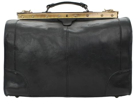 bupell Riziero Arzttasche aus 100% pflanzlich gegerbtem Leder - Mit Herkunftszertifikat - Doktortasche und Hebammentasche, handgefertigt in Italien