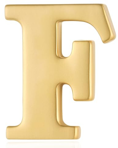 HONEY BEAR 1 Stück Buchstaben Brief Broschen Pins A bis Z, für Herren/Damen Anzug Hemd,Matte Gold