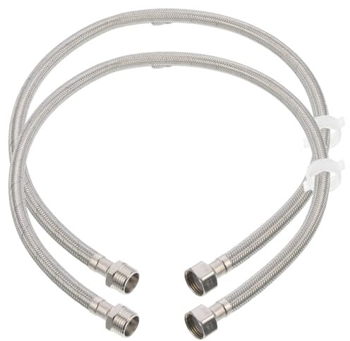 Angoily Gewindeverlängerungen Für Waschmaschinen Aus Edelstahl 2er-pack 1/2 Zoll 80 Cm Länge Stabil Und Auslaufsicher