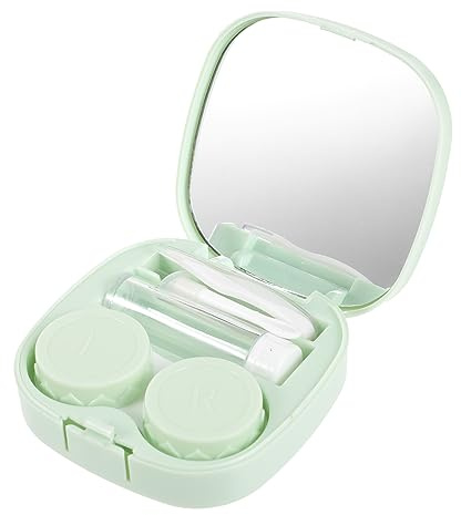 FRCOLOR Kunststoff-linsenbox als Kontaktlinsenbehälter Tragbarer Linsenhalter für Reisen Kleiner Linsenorganizer mit Auslaufsicherer Funktion für Make-up-linsen und Outdoor-aktivitäten