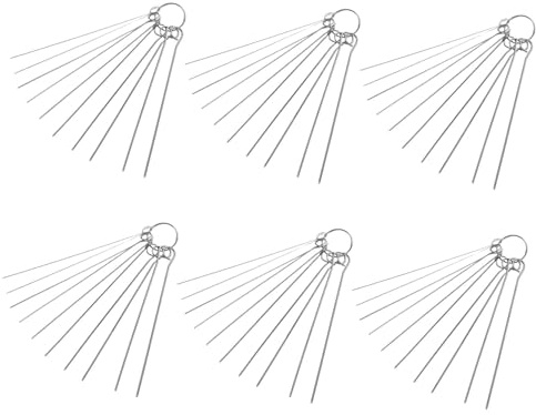 HOLIDYOYO Aghi in Acciaio Inox Per Pulizia Punta Torcia, Strumento Per Pulitore Ugelli Saldatura e Carburatore, Set 6 Pezzi Per Manutenzione e Riparazione Saldatura e Taglio