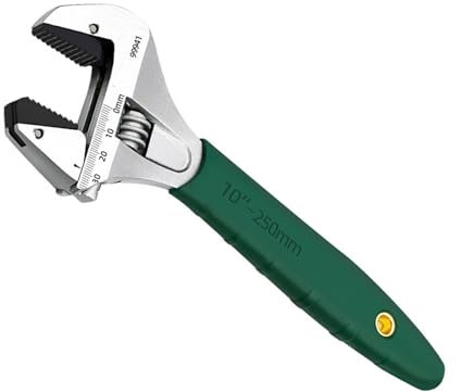 Chiave inglese regolabile in acciaio al carbonio con comoda impugnatura resistente alla ruggine, 3 dimensioni, per uso domestico professionale