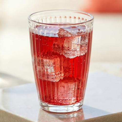 LAV 415ml Hestia Highball Glasses - Clear - 6X Tall Dishwasher Safe Glass Water Gin Juice Mixed Drink Cocktail Drinking Hi Ball Tumblers Glassware Set
