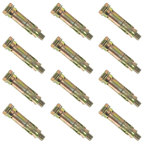 12 PCS Heavy Duty Expansion Bolts,Shield Anchor Bolts (M6)