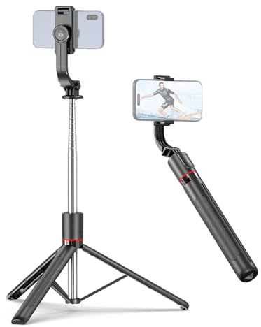 Plyisty Trépied de Bâton de Selfie, Téléphone Extensible 67,6 Pouces Stick Selfie avec Obturateur à Distance, Support de Téléphone Léger pour L'enregistrement Vidéo, Photos de Groupe, (Black)
