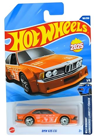 Hot Wheels - BMW 635 CSi - JBB84 - Wild Widebody 1/5 - Orange Touring Car in 1:64 Scale - Licensed BMW Model with Castrol Motorsport Design - Mattel 2025 (185/250)