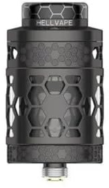 Hellvape Dead Rabbit 4 Pro RTA Atomizador reconstructible – Deck Dual Coil, diámetro de 28 mm, Top Airflow, antifugas – Sin líquido y sin nicotina (Matte Gun Metal)