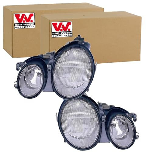 2x Van Wezel H7/H7 Scheinwerfer Set links+rechts | 3034961 + 3034962 Kompatibel mit Clk (C208),CLK Cabriolet (A208)