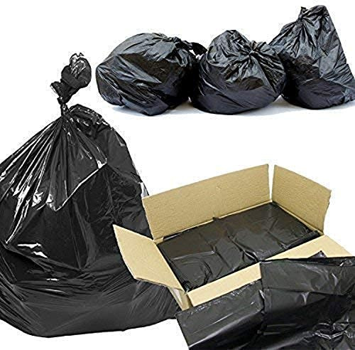We Can Source It Ltd – Heavy-Duty Black Compactor Sack Bin Liners 20 × 34 × 47 inch – 67 mu LDPE Refuse Sacks - Industrial & Commercial Waste, Tear-Resistant, Odour-Reducing Box of 100