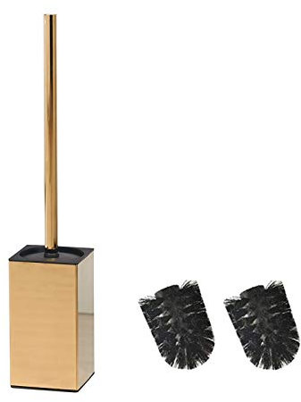 BGL Soporte Cuadrado de Acero Inoxidable para escobilla de Inodoro (Dorado)