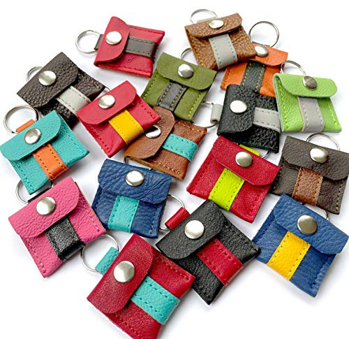 Manufactica® Halsbandtasche aus Leder „Camino“ – Für Hundemarke, TASSO-Marke, Steuermarke & Einkaufschip – Handgefertigt – Viele Farbkombinationen