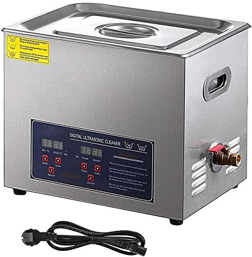 NICETOW Ultrasonic Cleaner 2.6Gal / 10L Sonic Cleaner Stainless Steel Heated Ultrasonic Jewelry Cleaner 240W Ultrasonic Power Ultrasonic Jewelry Cleaner For Home Or Industrial