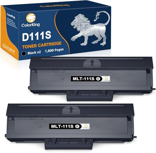 ColorKing MLT-D111S Sostituzione Compatibile per Samsung D111S MLT-D111L Toner per Xpress M2026W M2026 M2070FW M2070 M2070W M2070F M2020 M2020W M2021 M2021W M2022 M2022W M2071 M2078W (Nero, 2-Pack)