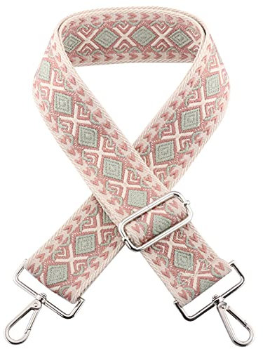 Verstellbar Taschengurt Breit,5CM Bunt Schultergurt für Taschen, Universal Tragegurt Damen Schulterriemen Trageriemen Geflecht Umhängegurt für Handtaschen DIY Zubehör 75-135CM. (KJ3-A8-LY-hunse)
