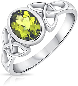 DTPsilver® 925 Sterling Silber Ring - Keltische Dreifaltigkeitsknoten - Keltische Kollektion - Verschiedene natürliche Edelsteine